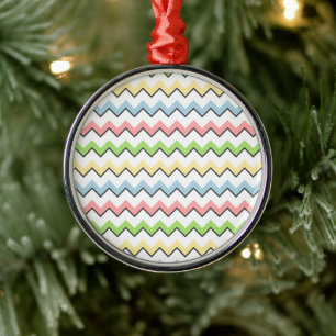 Ornement Métallique Pastel Chevron-Drop Shadow par Shirley Taylor