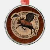 Ornement Métallique Patch Flying Moose Aviation (Devant)