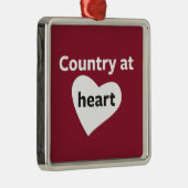 Ornement Métallique Pays au coeur (Droite)