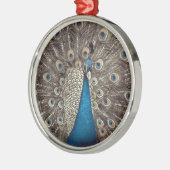 Ornement Métallique Peacock bleu antique (Gauche)
