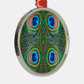 Ornement Métallique Peacock Feathers (Droite)