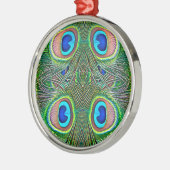 Ornement Métallique Peacock Feathers (Gauche)