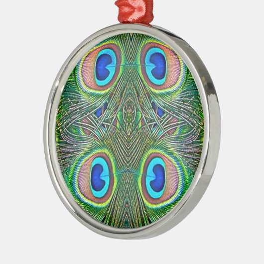 Ornement Métallique Peacock Feathers (Gauche)