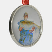 Ornement Métallique Pêcheur peinture d'aquarelle cadeau de pêche pour (Droite)