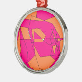 Ornement Métallique Peinture numérique rose orange, Art pour enfants (Gauche)