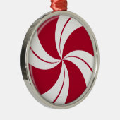 Ornement Métallique Peppermint Swirl Stripe Candy (Droite)