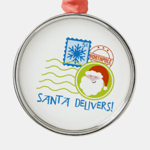 Ornement Métallique Père Noël livre !