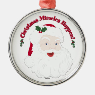 Ornement Métallique Père Noël vintage Les miracles de Noël se produise