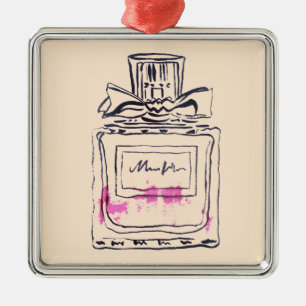 Ornement Métallique Perfume bottle fashion watercolour illustration