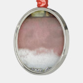 Ornement Métallique personnalisé de luxe rose et blanc (Gauche)