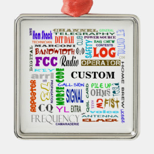 Ornement Métallique Personnaliser d'ornement de collage de mot de