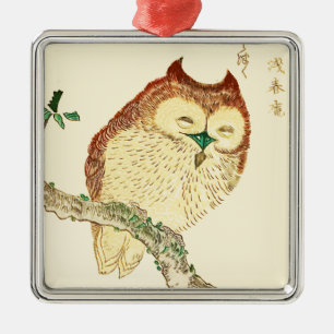Ornement Métallique Petit hibou japonais