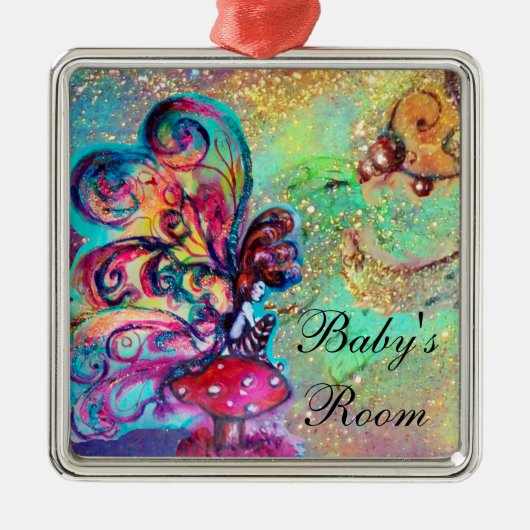 ORNEMENT MÉTALLIQUE PETITE ELF DE CHAMPIGNONS AFFICHETTE DE PORTE (Devant)