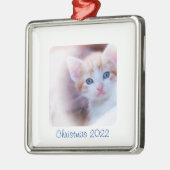 Ornement Métallique Photo de la frontière blanche Noël (Gauche)