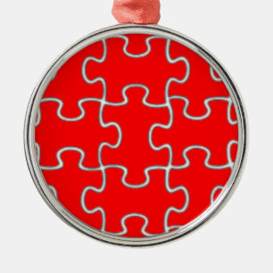 Ornement Métallique pièces de puzzle couleur