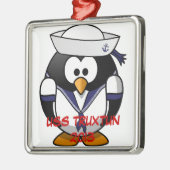 ORNEMENT MÉTALLIQUE PINGOUIN DE BÉBÉ DE TRUXTUN (Gauche)