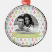 Ornement Métallique Pins colorés Noël Photo (Devant)