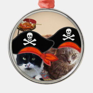 Ornement Métallique PIRATE CATS, Parlez comme un jour de pirates