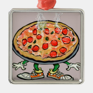 Ornement Métallique Pizza