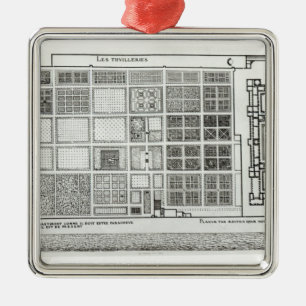 Ornement Métallique Plan du palais et du jardin