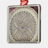 Ornement Métallique Plat décoré d'un motif de flamme (Gauche)