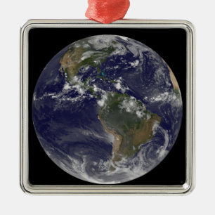 Ornement Métallique Pleine Terre montrant l'Amérique du Nord et l'Amer