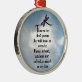 Ornement Métallique Poème "ainsi aimé" de libellule (Droite)