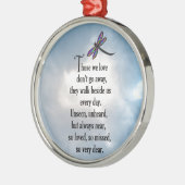 Ornement Métallique Poème "ainsi aimé" de libellule (Gauche)