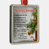 Ornement Métallique Poème d'ami - conception de Noël (Droite)