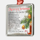 Ornement Métallique Poème de beau-frère - conception de Noël (Gauche)