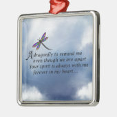 Ornement Métallique Poème de mémorial de libellule (Gauche)