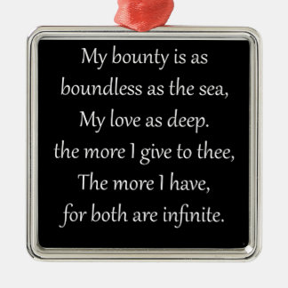 Ornement Métallique Poésie d'amour de Romeo et de Juliet