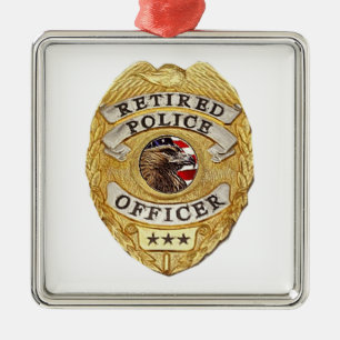 Ornement Métallique Police_Badge_Retired