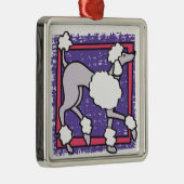 ORNEMENT MÉTALLIQUE POODLE (Droite)