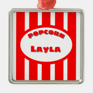 Ornement Métallique Popcorn Votre nom