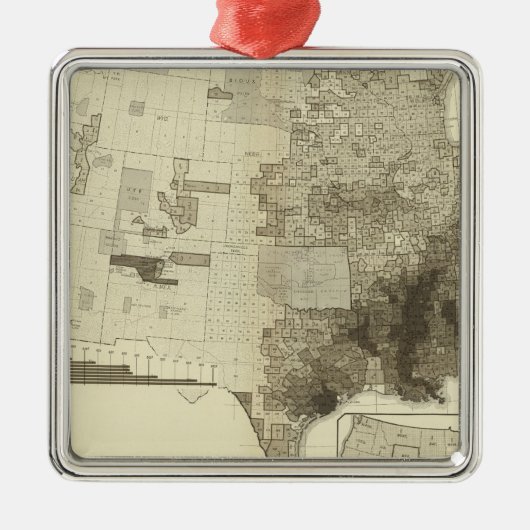 Ornement Métallique population codée en couleur par comté (Devant)