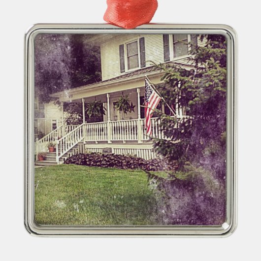 Ornement Métallique Porte avant et drapeau américain (Devant)