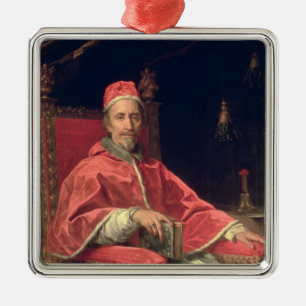 Ornement Métallique Portrait de pape Clement IX