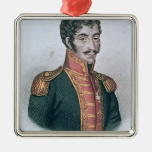 Ornement Métallique Portrait de Simon Bolivar