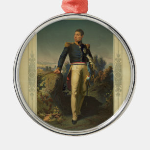 Ornement Métallique Portrait du Général Marquis de Lafayette
