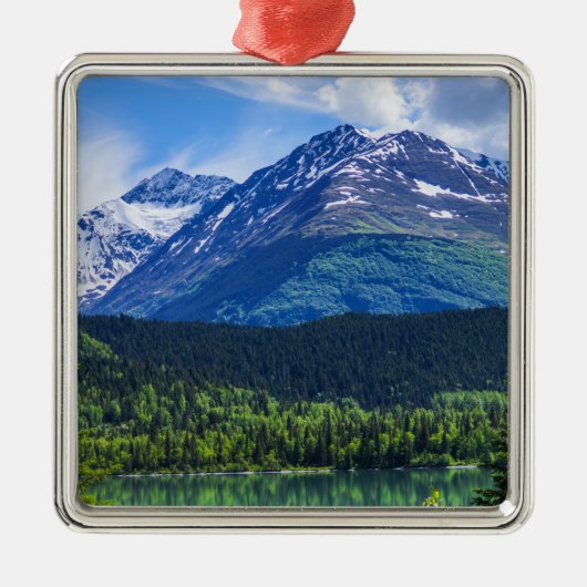 Ornement Métallique Premium Square Ornament (Devant)