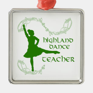 Ornement Métallique Professeur de danse highland - Vert