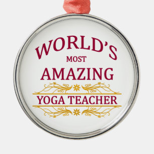 Ornement Métallique Professeur de yoga