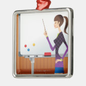 Ornement Métallique Profil de femme d'affaires dirigeant le tableau (Gauche)