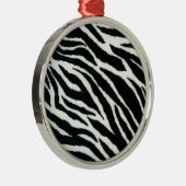 Ornement Métallique RAB Rockabilly Zebra Imprimer noir et blanc (Droite)