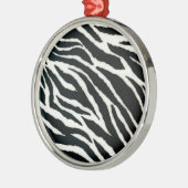 Ornement Métallique RAB Rockabilly Zebra Imprimer noir et blanc (Gauche)