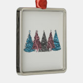 Ornement Métallique Rangée de cinq drapeaux de Fierté Transgenre Arbre (Droite)