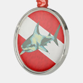 Ornement Métallique requin-drapeau (Gauche)