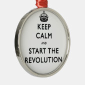Ornement Métallique Restez Calme Et Commencez La Révolution (Droite)