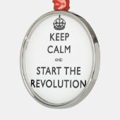 Ornement Métallique Restez Calme Et Commencez La Révolution (Gauche)
